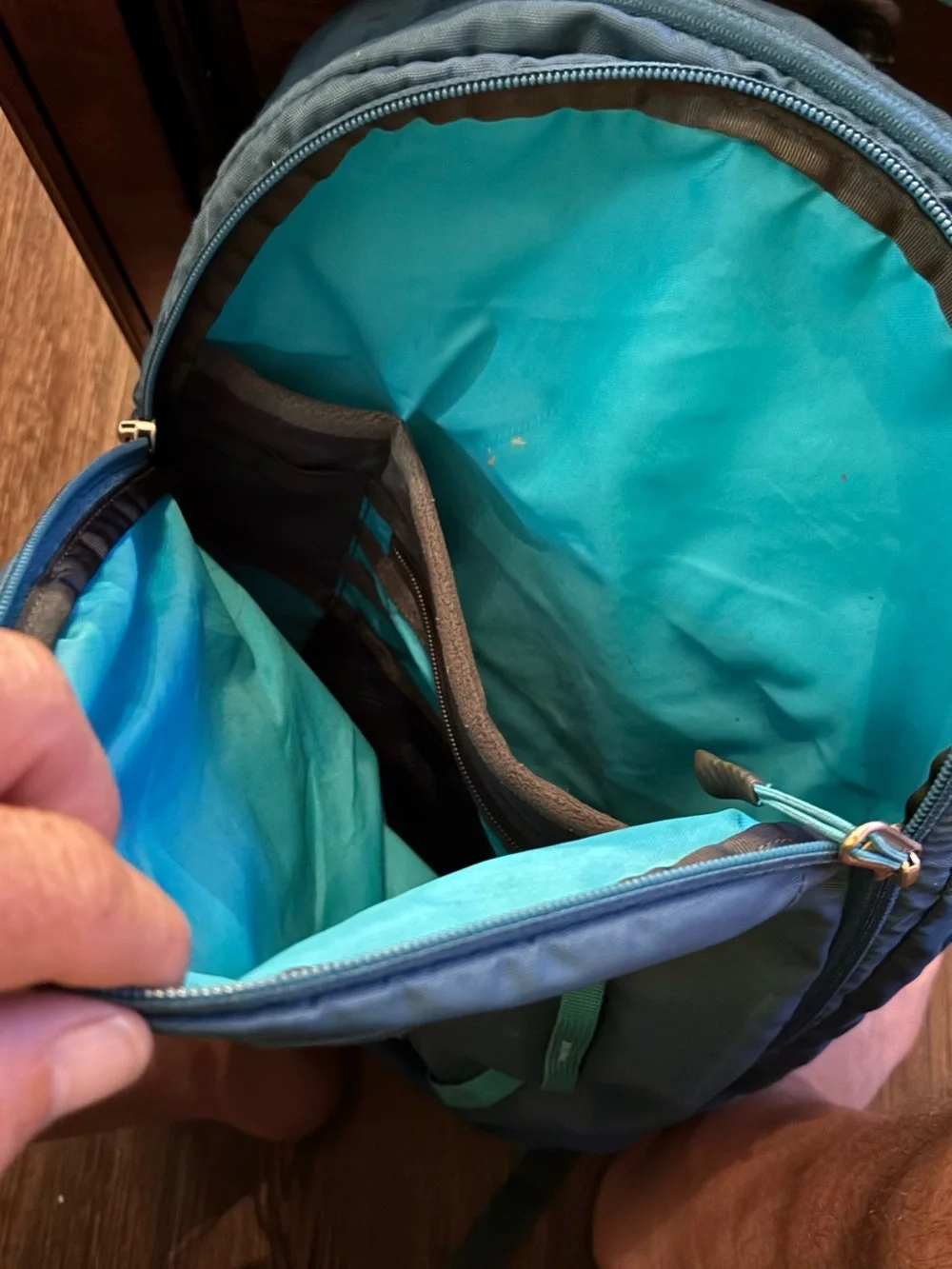 The North Face Microbyte FlexVent Laptop Backpack Teal Blue Padded School Travel